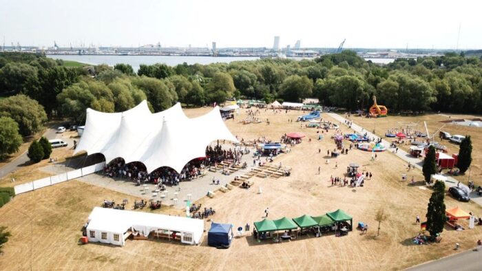 Luftaufnahme Volksfest IGA Park Rostock 2018
