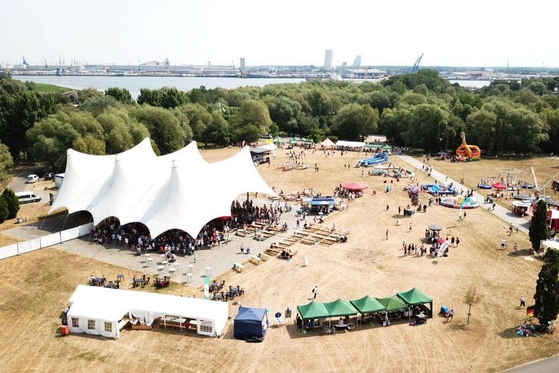Luftaufnahme Volksfest IGA Park Rostock 2018