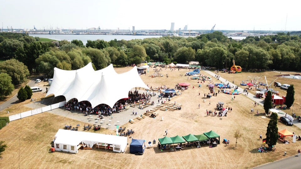 IGA Park Rostock Luftaufnahme Volksfest IGA Park Rostock 2018