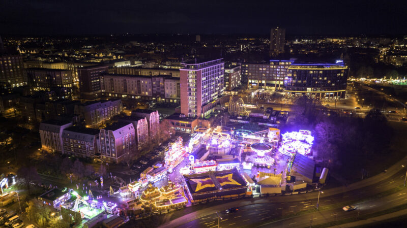 Weihnachtsmarkt Rostock Drohne
