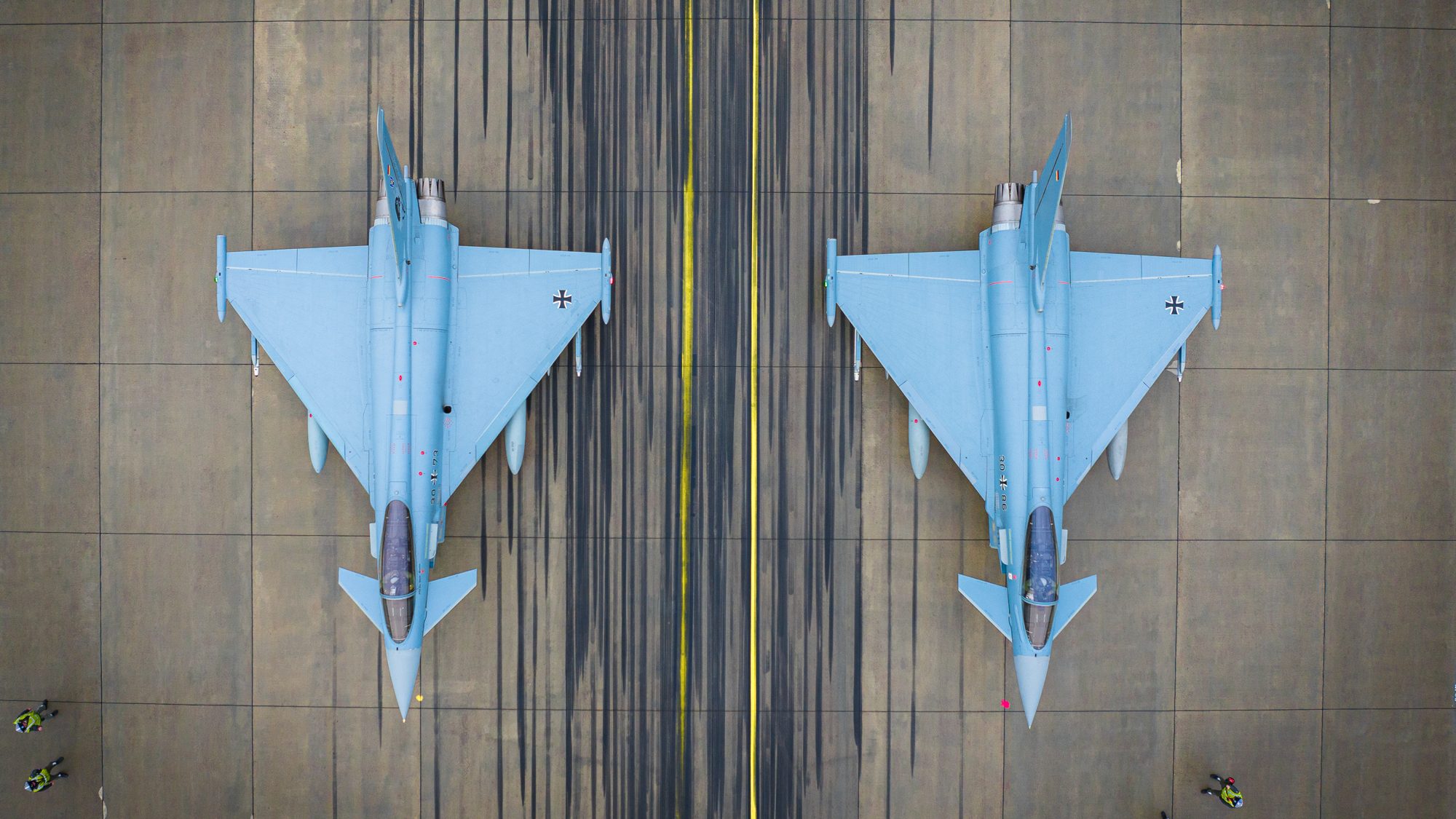 Luftaufnahme: Eurofighter, Bundeswehr